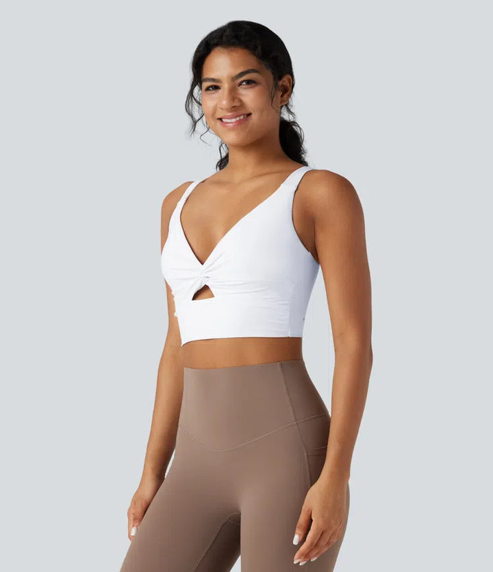 Halara UltraSculpt Light Support Molded Cups Push-Up Yoga Sports Bra