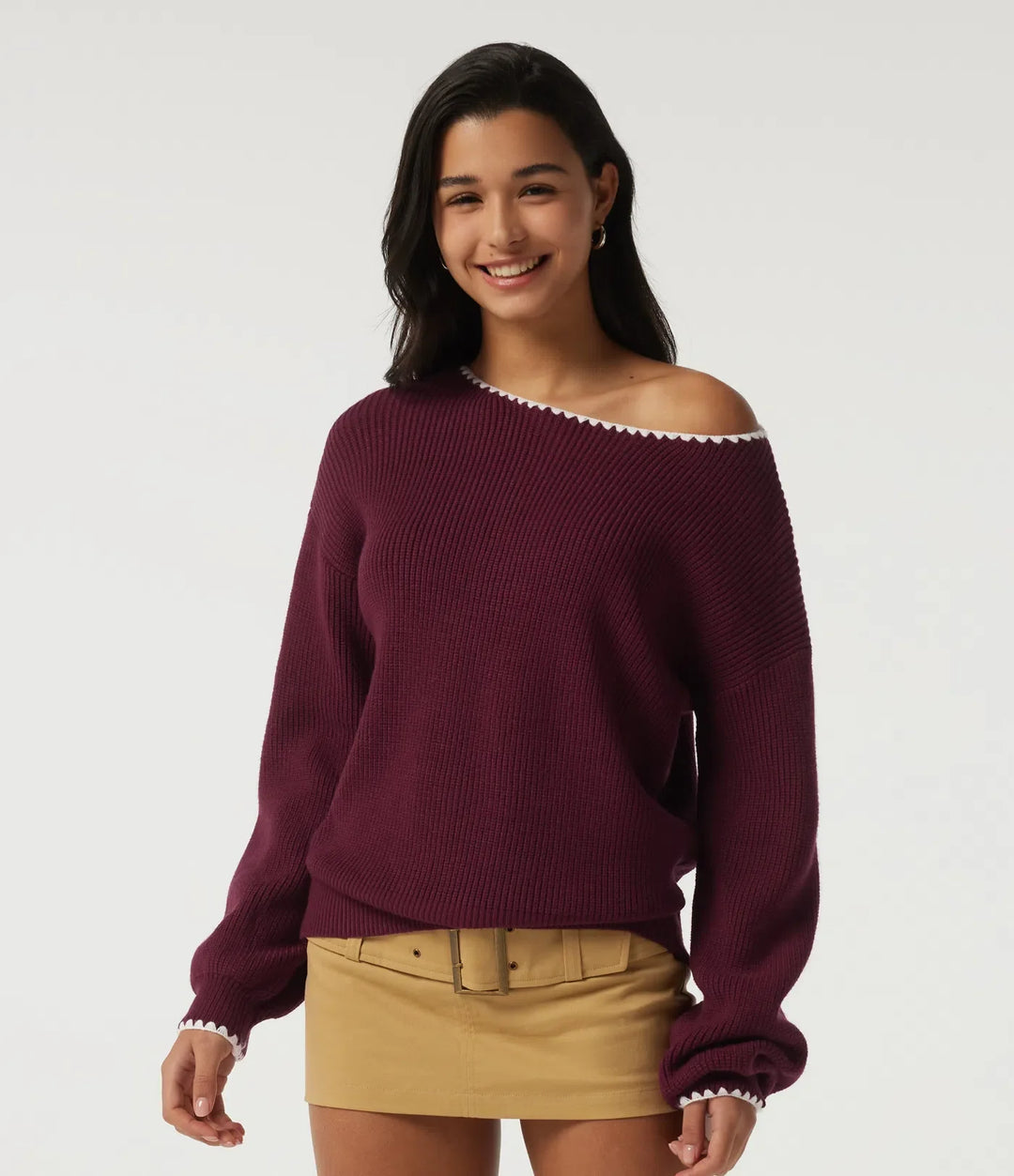 One Shoulder Long Sleeve Casual Jumper