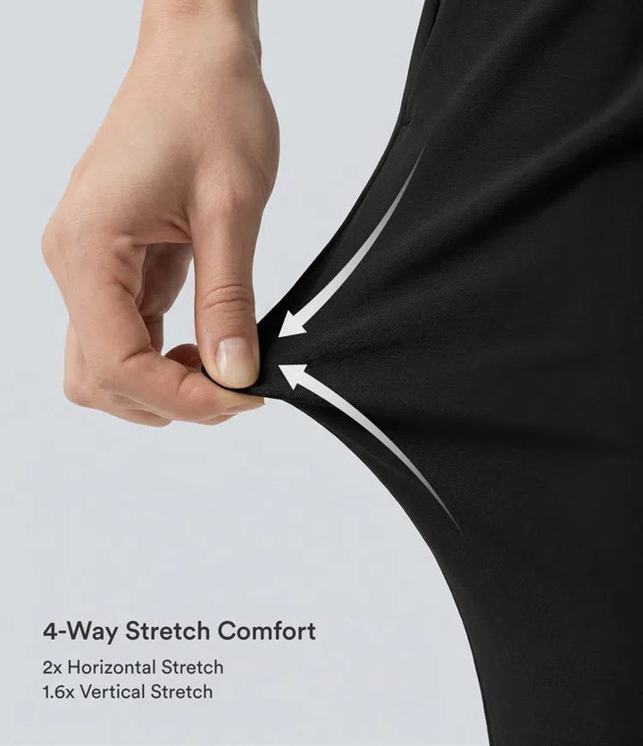 Halara Flex DayStretch Asymmetric Mid Rise Tapered Work Trousers with Pockets