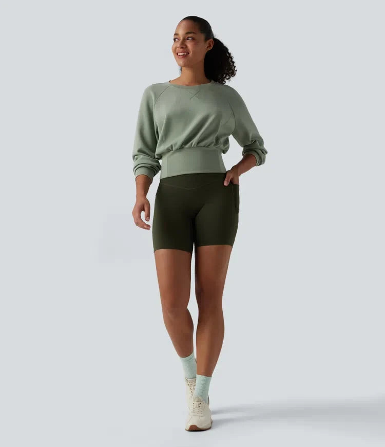 SpacerTek Round Neck Long Sleeve Casual Sweatshirt