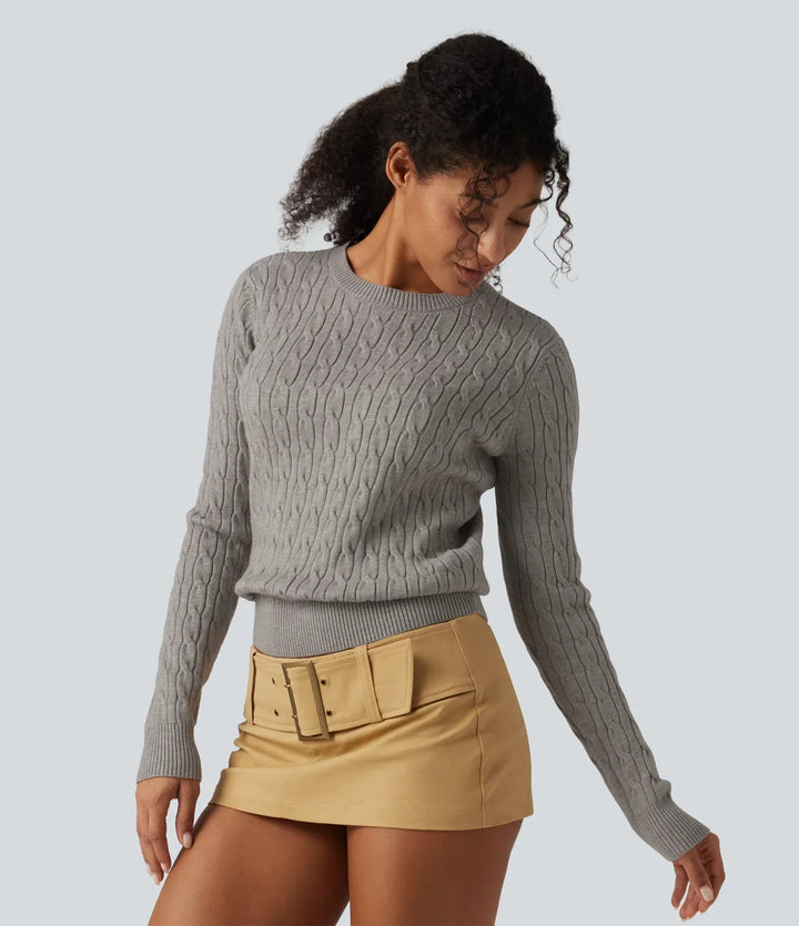 Round Neck Long Sleeve Work Jumper