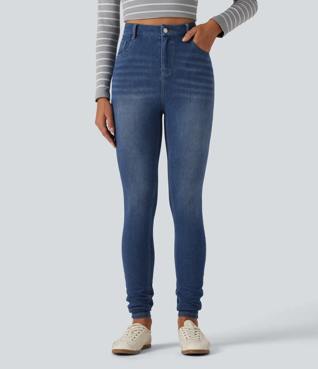 Halara Flex High Waisted Skinny Casual Jeans with Pockets