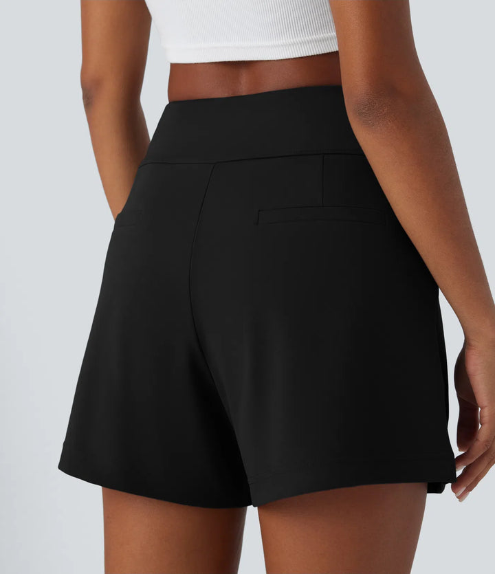 DayStretch High Waisted Work Baggy Shorts 4&