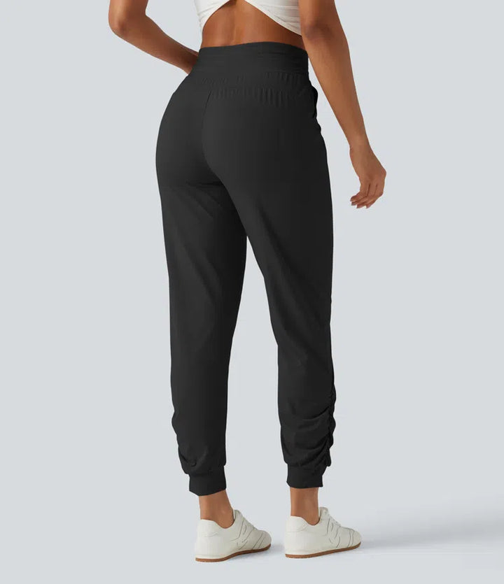 Halara UltraSculpt High Waisted Drawstring Ruched Yoga Joggers with Pockets
