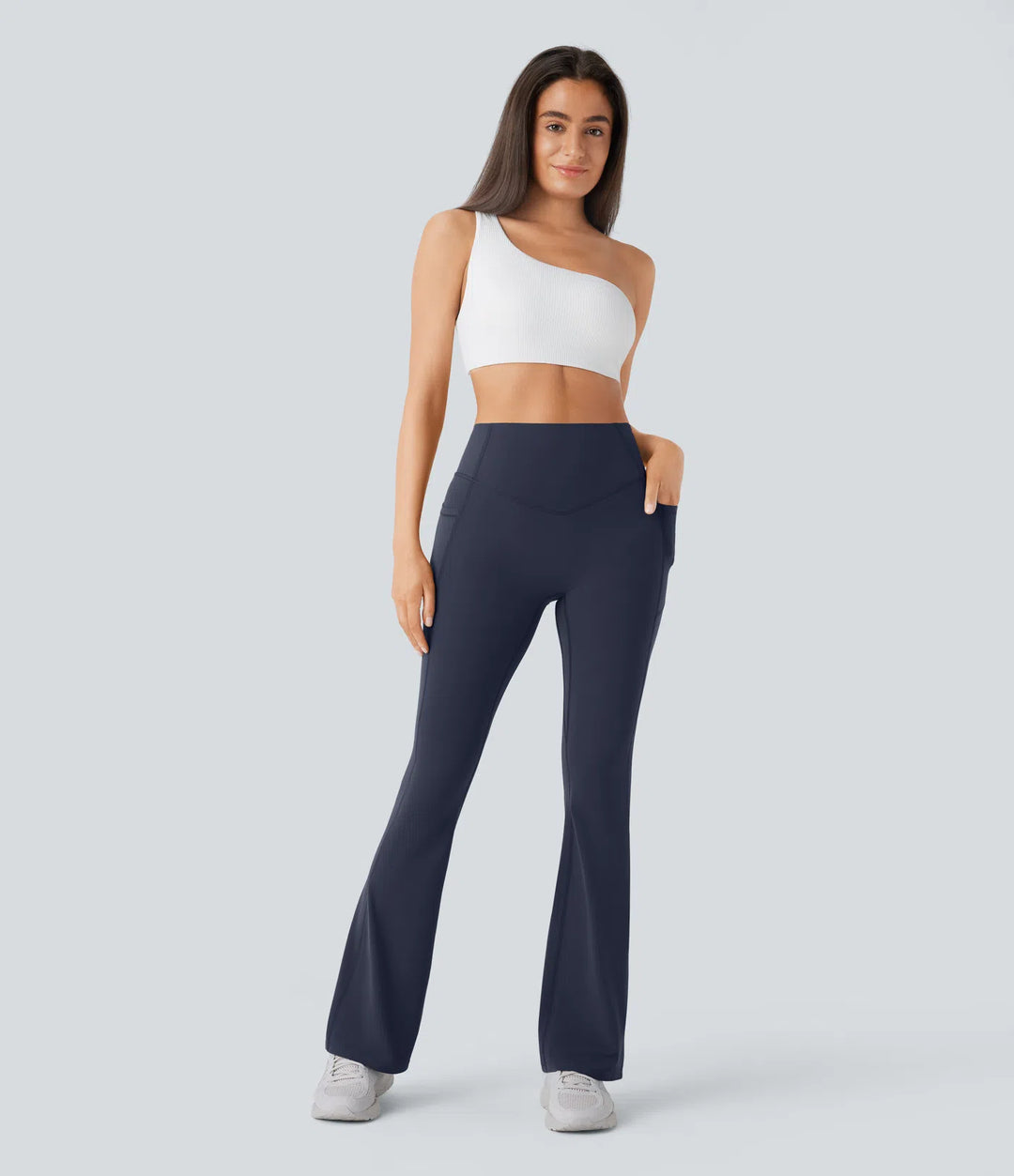 Halara UltraSculpt High Waisted Scrunch Butt Lifting Tummy Control Pocket Shaping Yoga Bootcut Leggings