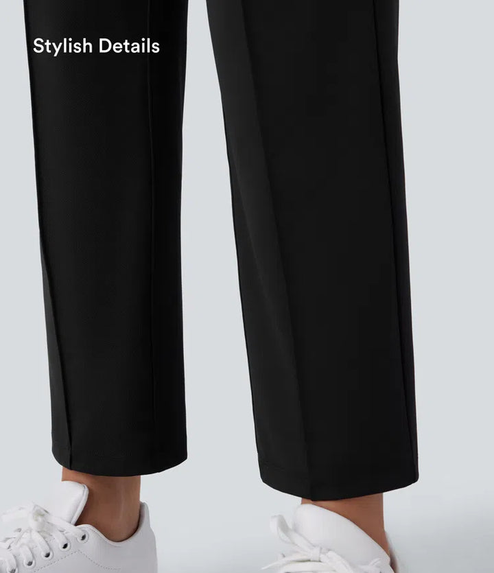 Mid High Waisted Pockets Quick Dry Golf Trousers-Golf Tee-UPF40+