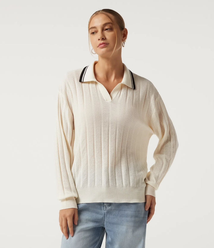 Long Sleeve Color Block Work Jumper