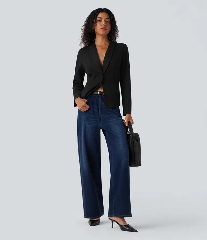 Shawl Collar Long Sleeve Work Blazer