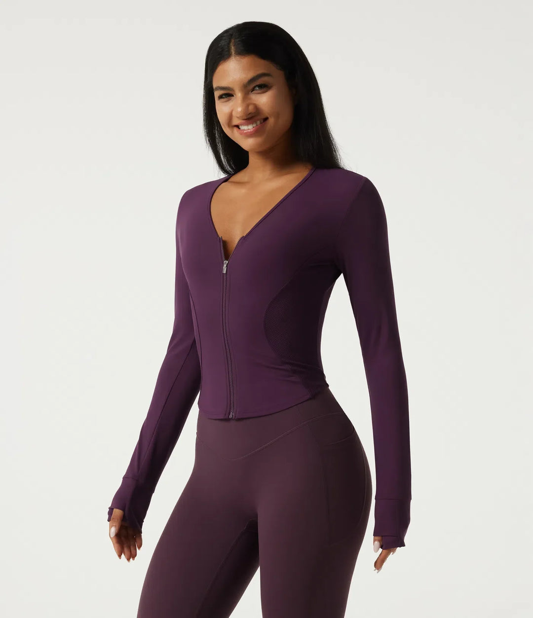 Halara UltraSculpt V Neck Long Sleeve Yoga Jacket with Pockets
