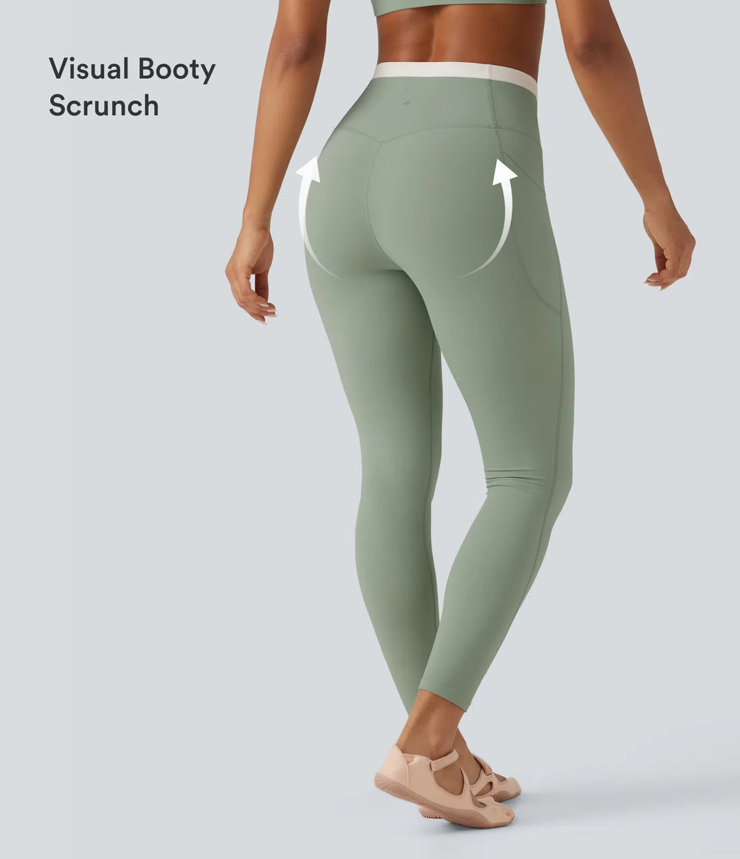 Halara UltraSculpt High Waisted Tummy Control colourBlock Skinny Yoga Leggings with Pockets