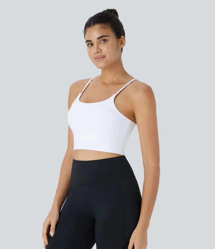 Basic Padded Workout Cropped Tank Vest Top A-D Cups
