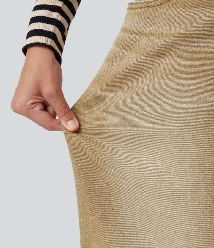 Low Rise Wide Leg colourful Casual Jeans with Pockets