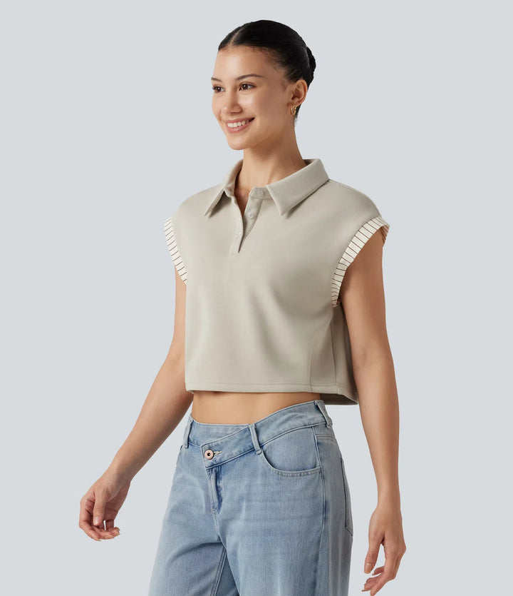 Dropped Short Sleeve colourBlock Casual T-Shirt