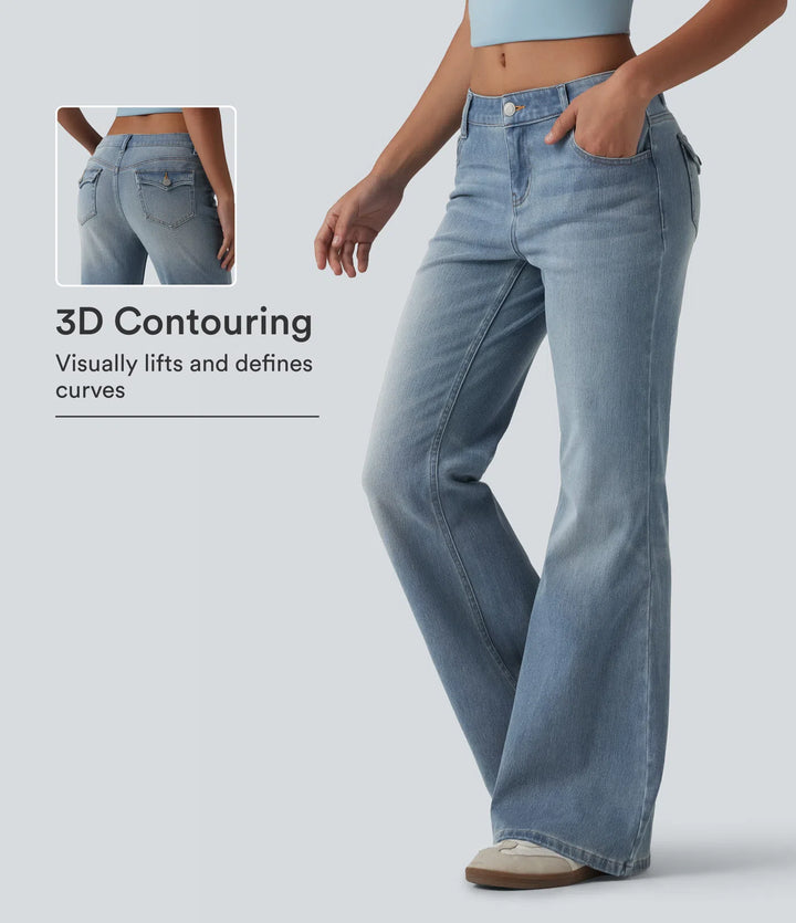 Halara Flex Low Rise Flare Casual Jeans with Pockets