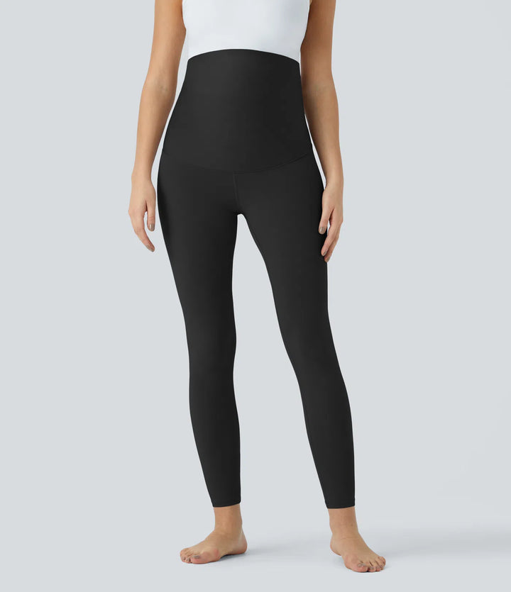 SoftlyZero Super High Waisted Maternity Yoga 7/8 Leggings