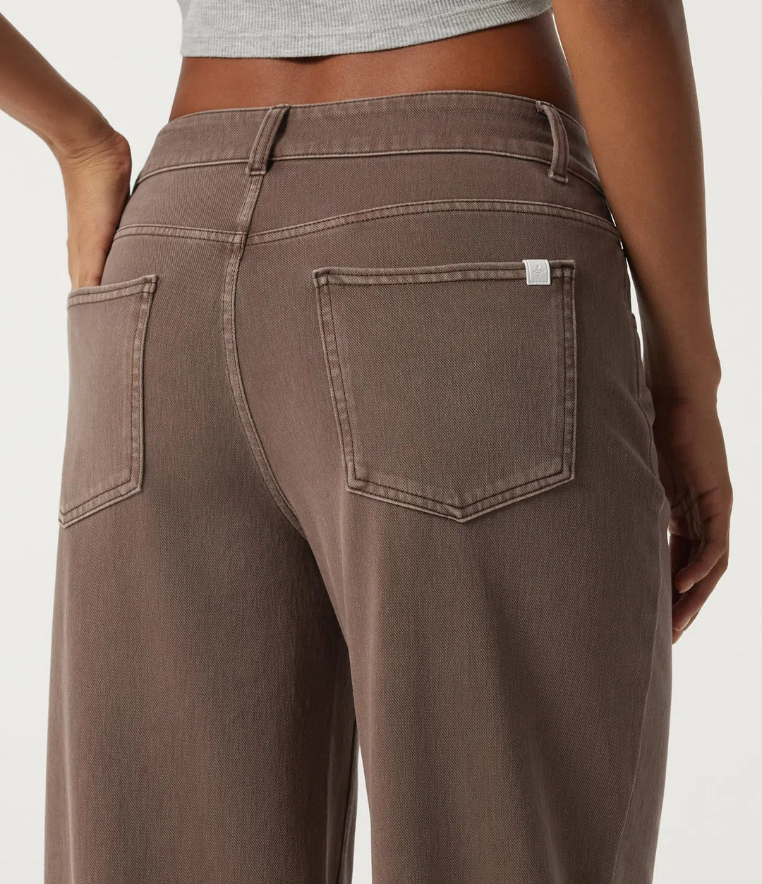 Halara Flex Low Rise Asymmetric Wide Leg Colorful Casual Jeans with Pockets