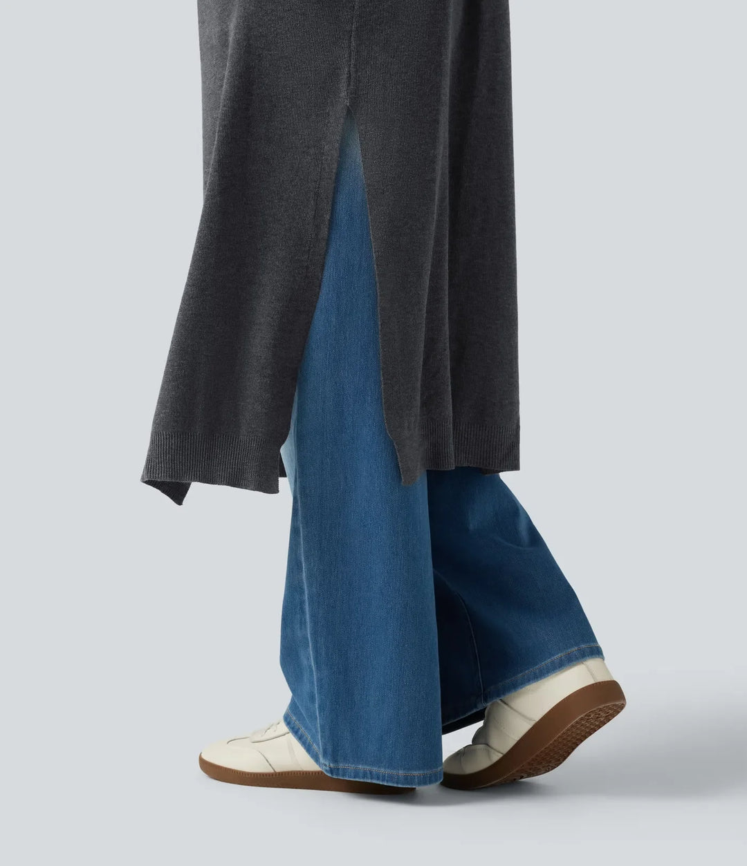 Long Sleeve Longline Work Cardigan with Pockets