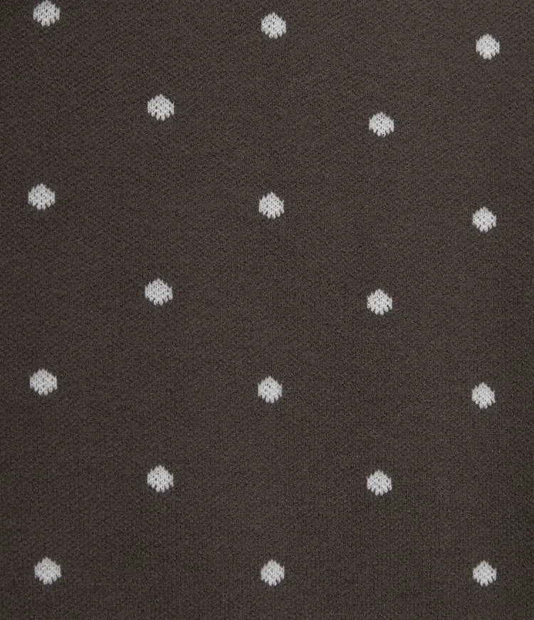 Round Neck Long Sleeve Polka Dot Casual Cardigan