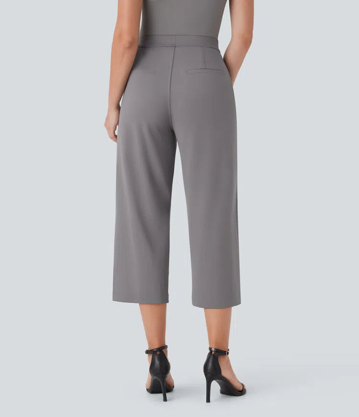 Halara Flex DayStretch High Waisted Side Pocket Straight Leg Capri Work Trousers