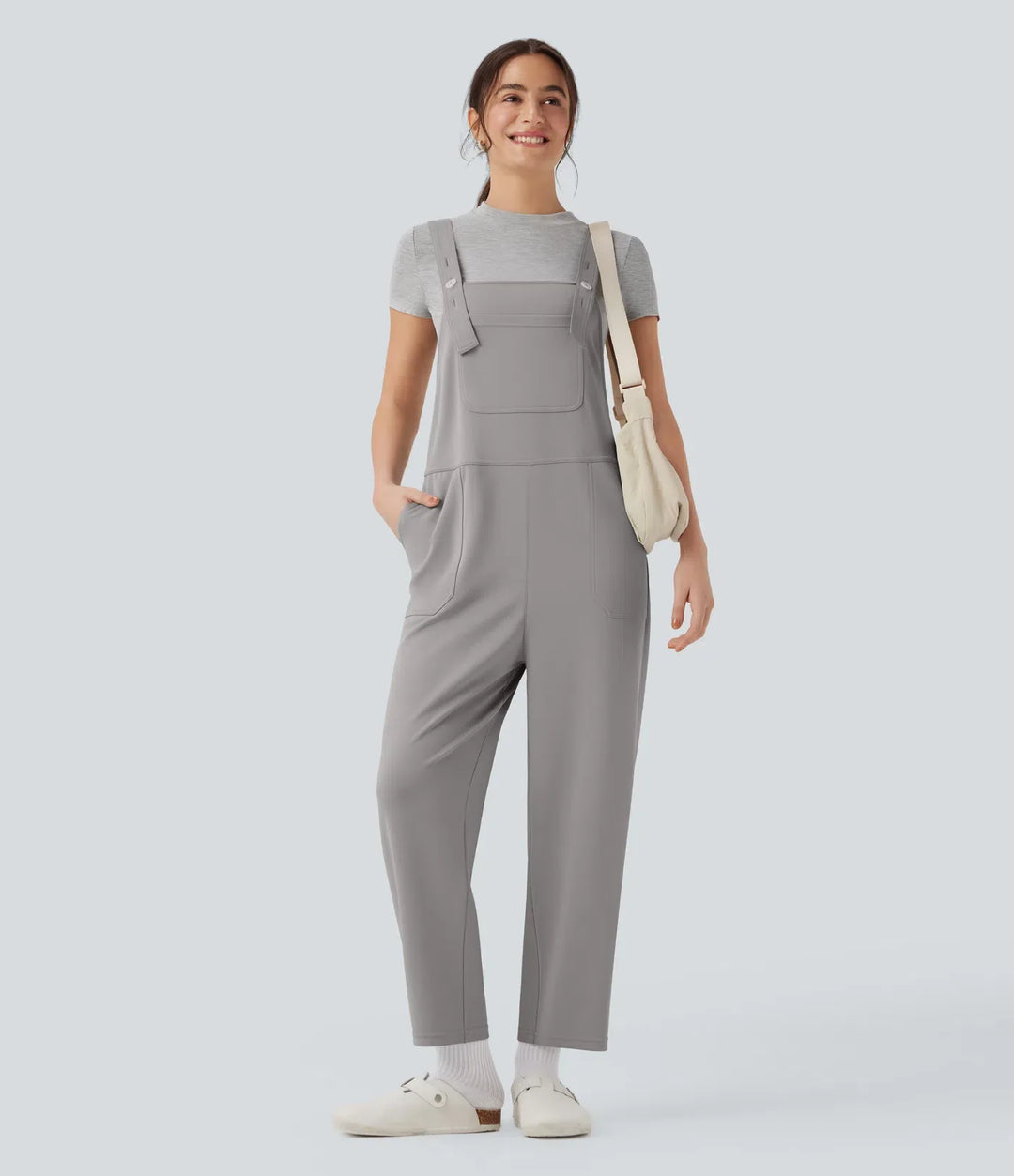 Halara Flex Crepe Casual Harem Overalls with Pockets