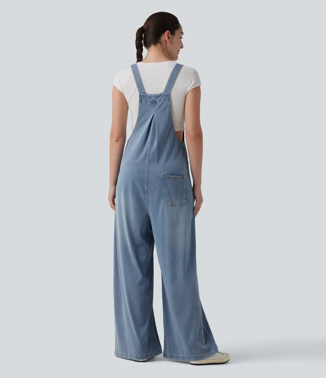 Halara Flex Adjustable Straps Draped Lyocell Casual Baggy Overalls with Pockets