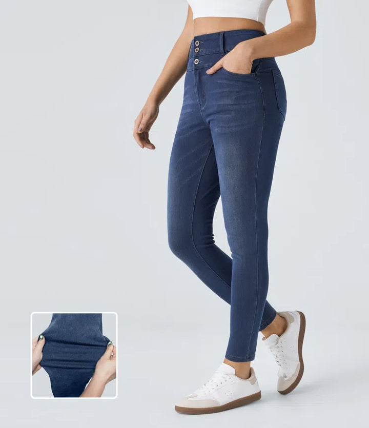 Halara Flex High Waisted Zipper Pockets Casual Skinny Jeans