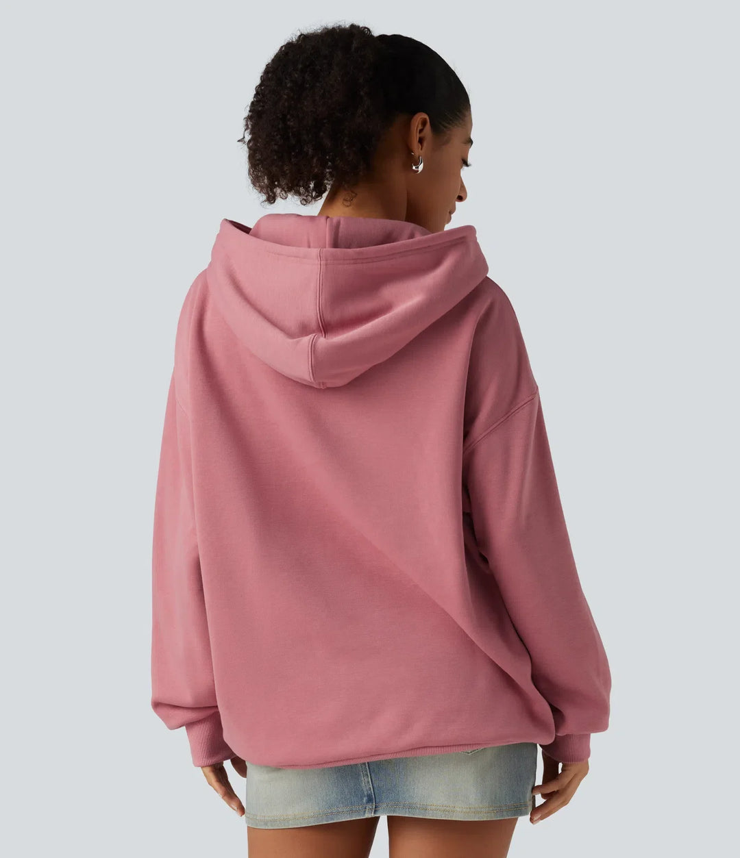 Hooded Long Sleeve Fleece Casual Sweatshirt