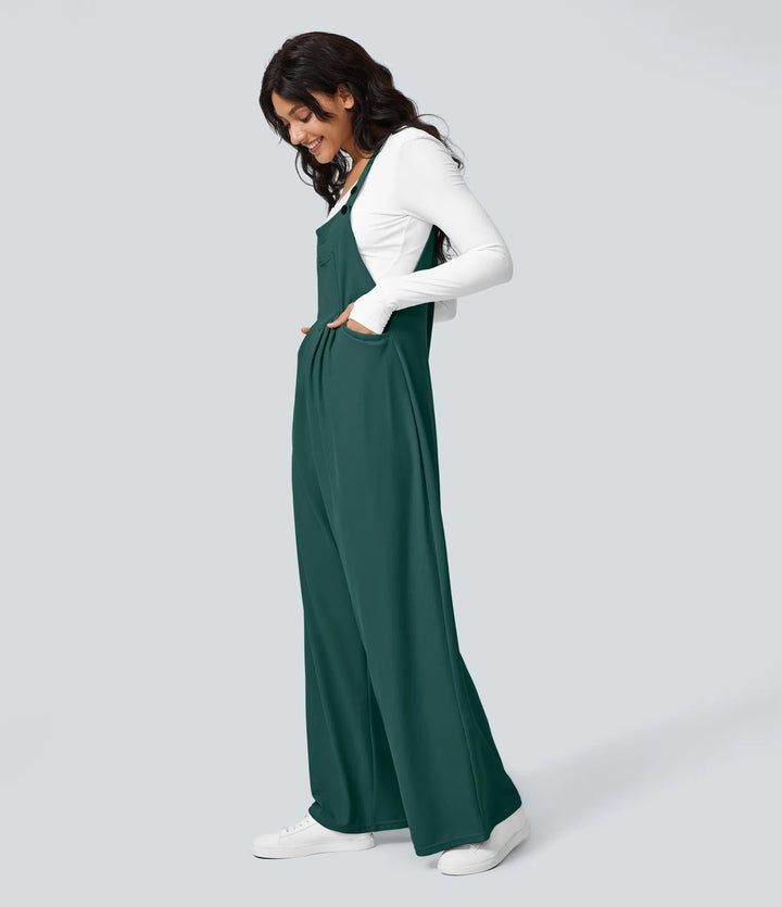 Pockets Waffle Casual Dungarees