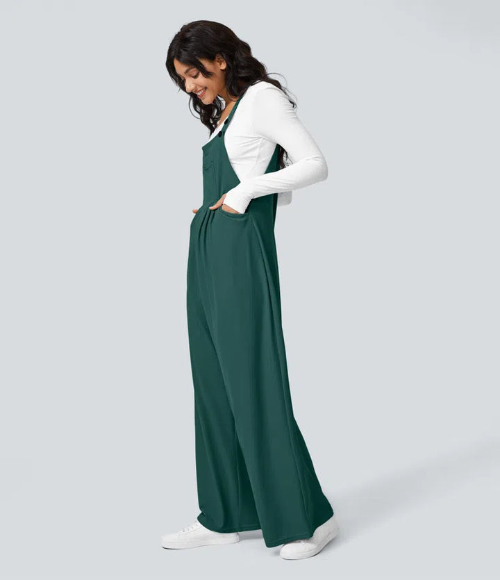 Pockets Waffle Casual Dungarees