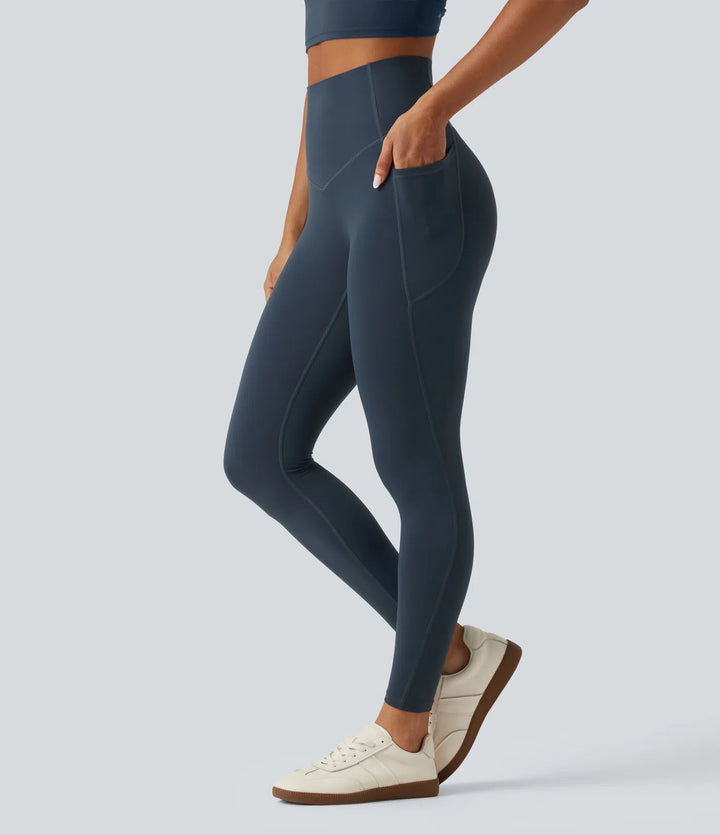 Halara UltraSculpt Curvy High Waisted Tummy Control Shaping Yoga Leggings with Pockets