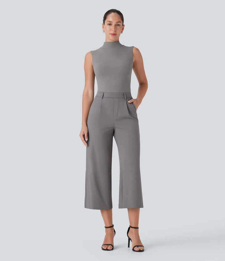 Halara Flex DayStretch High Waisted Side Pocket Straight Leg Capri Work Trousers