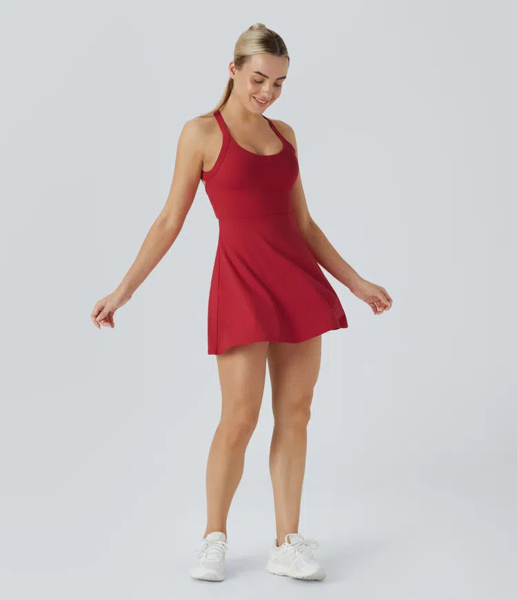 SoftlyZero Airy Backless Twisted InstantCool Dance Active Dress-Easy Peezy Edition