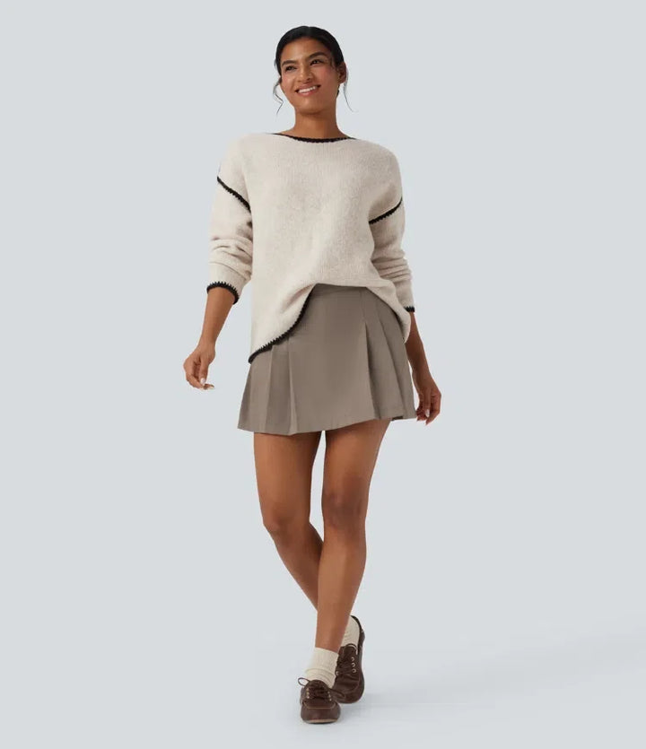 Color Block Relaxed Casual Jumper