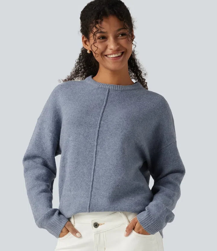 Round Neck Long Sleeve Work Jumper