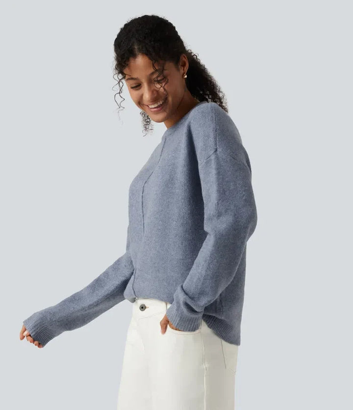 Round Neck Long Sleeve Work Jumper
