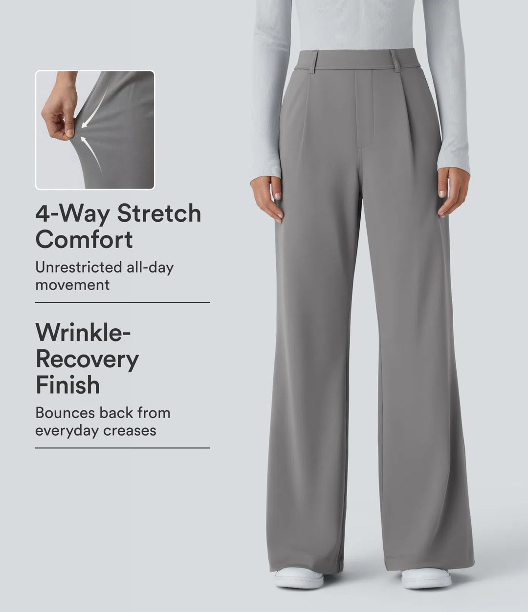 Halara Flex DayStretch High Waisted Pocket Work Flare Trousers