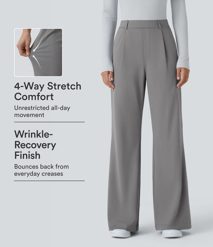 Halara Flex DayStretch High Waisted Pocket Work Flare Trousers