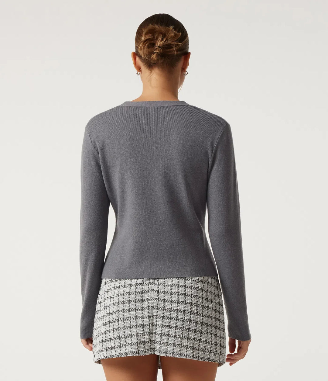 V Neck Long Sleeve Slim Work Cardigans