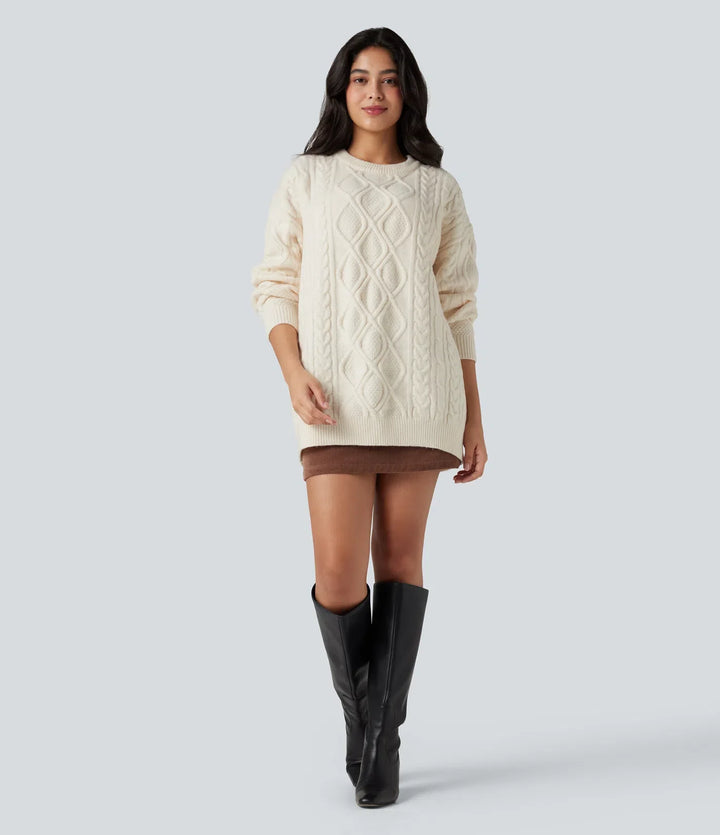 Round Neck Long Sleeve Casual Jumper