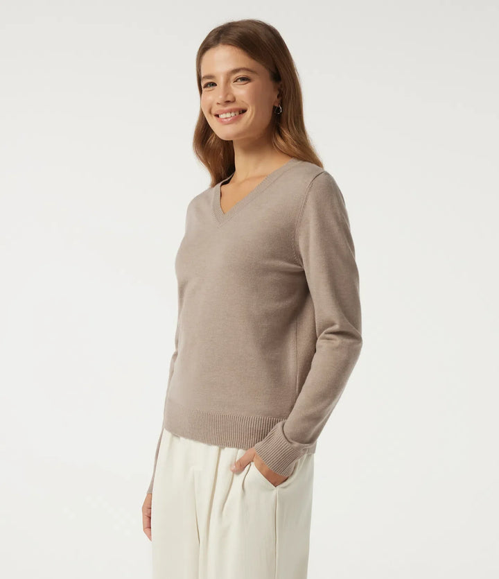 V Neck Long Sleeve Work Jumper