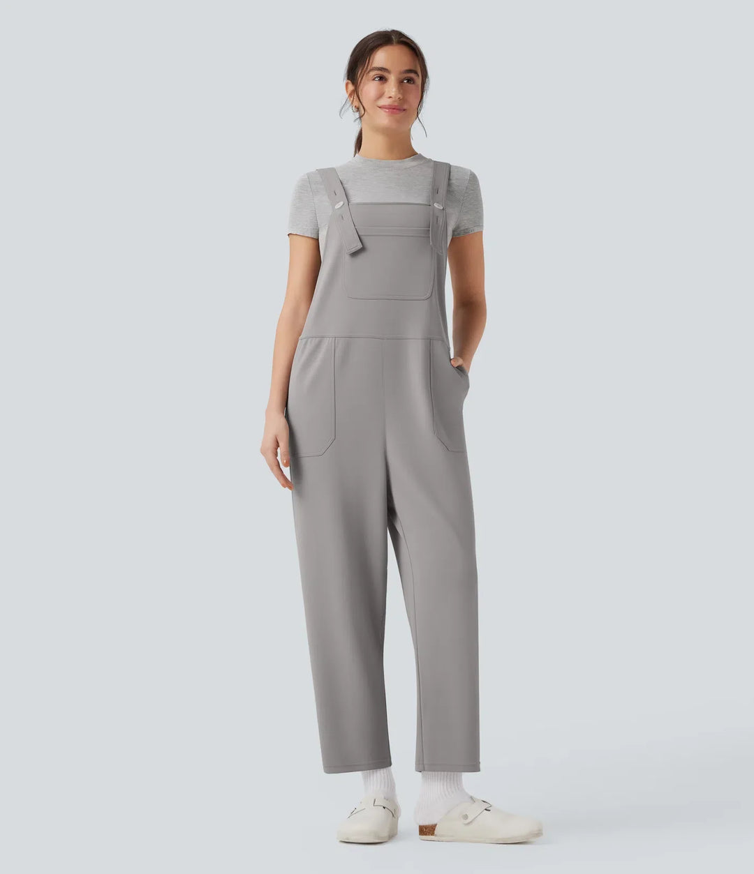 Halara Flex Crepe Casual Harem Overalls with Pockets