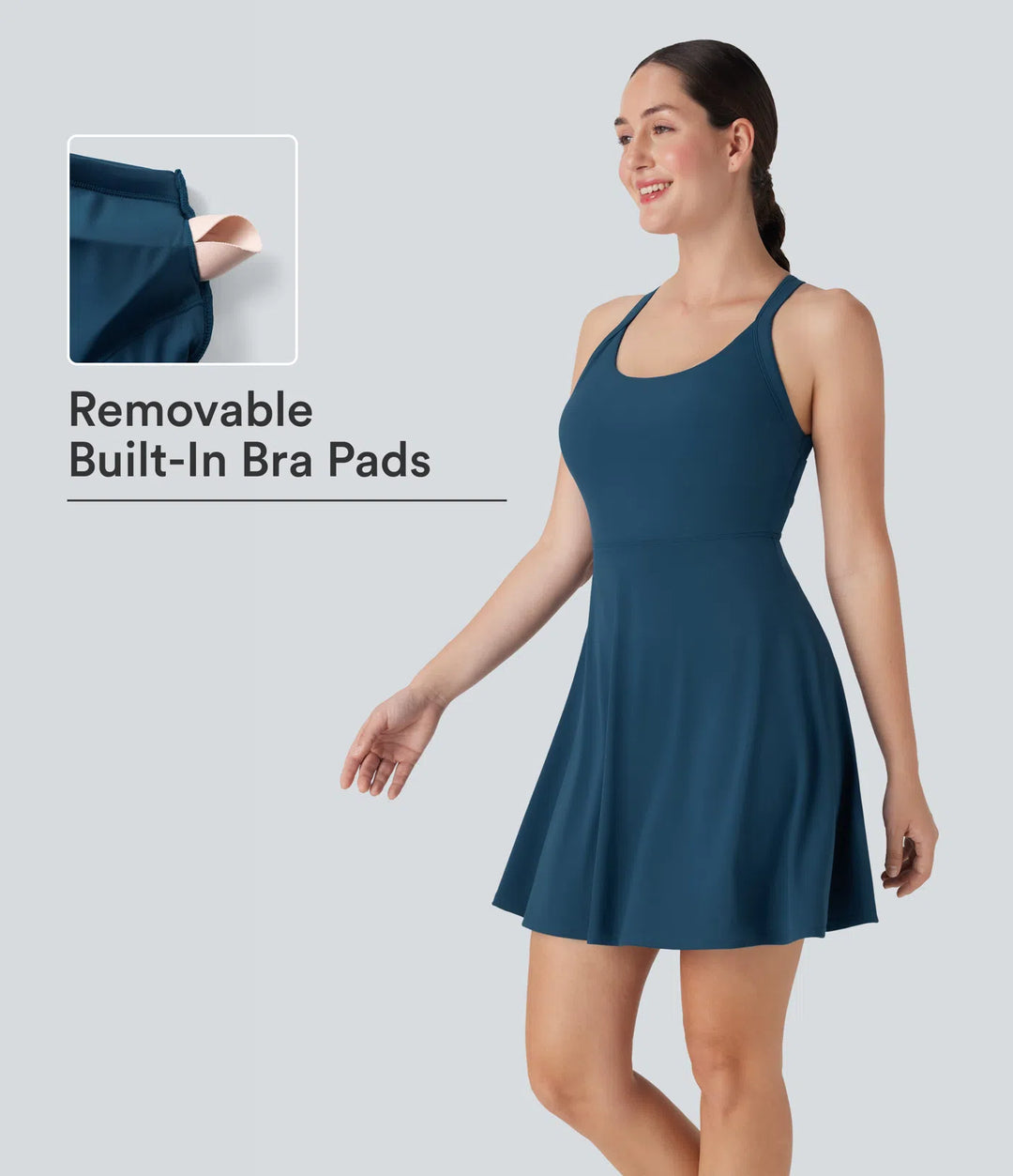 Flare Low Support Dance Active Dress-Longer Length-Easy Peezy Edition DD-F Cups