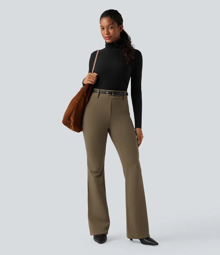 Halara Flex DayStretch High Waisted Flared Work Trousers with Pockets