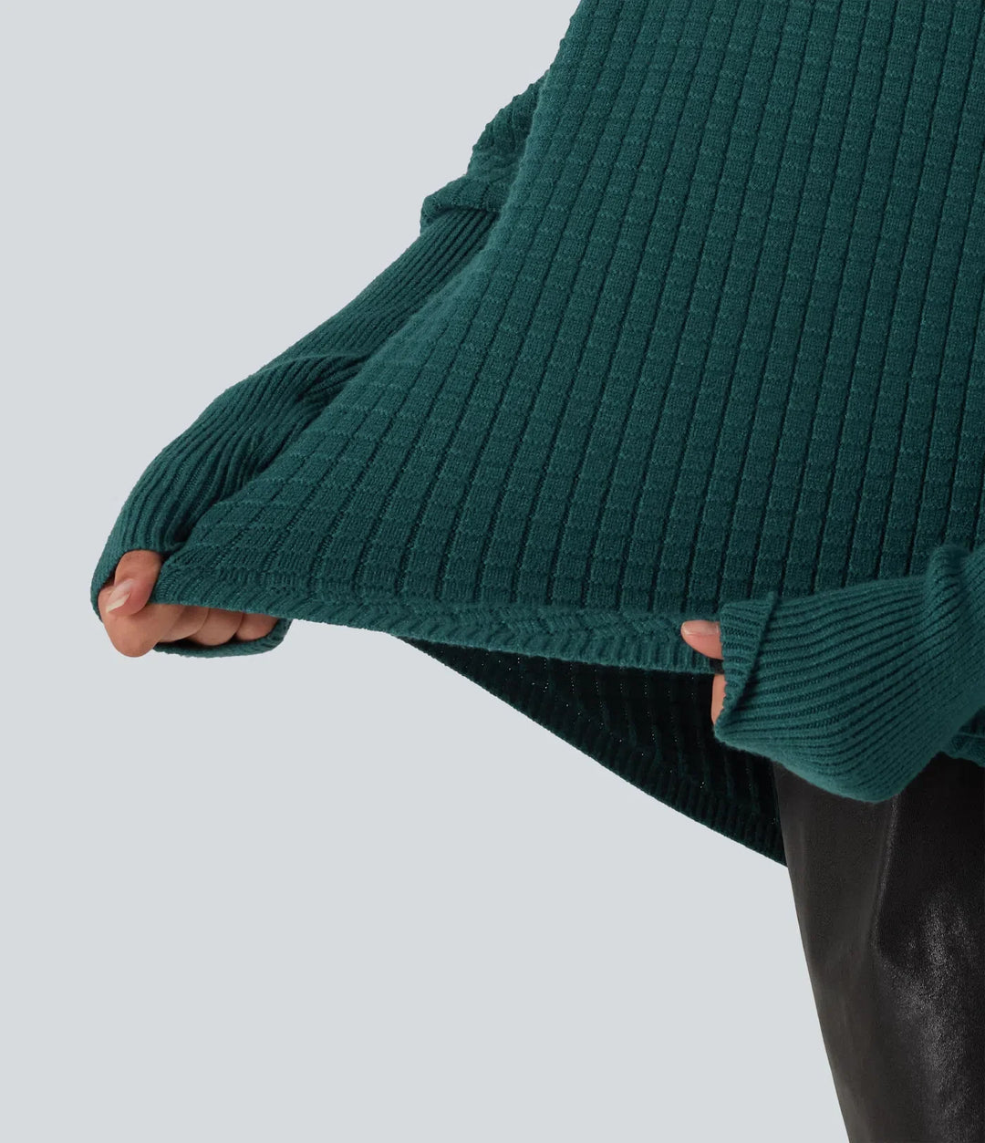 Off Shoulder Batwing Long Sleeve Work Jumper