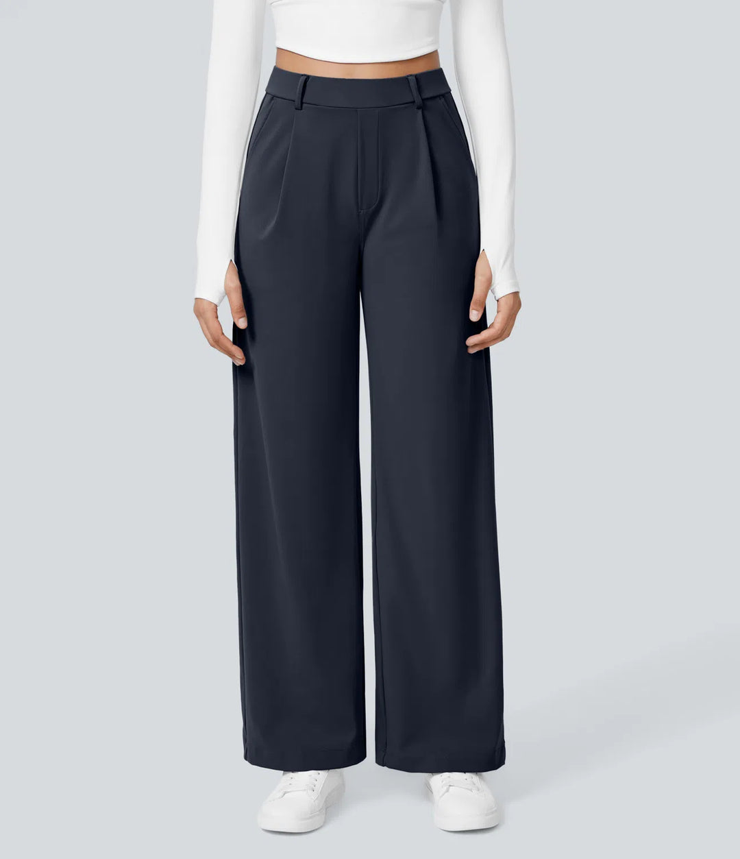 Halara Flex DayStretch High Waisted Pocket Straight Leg Work Trousers