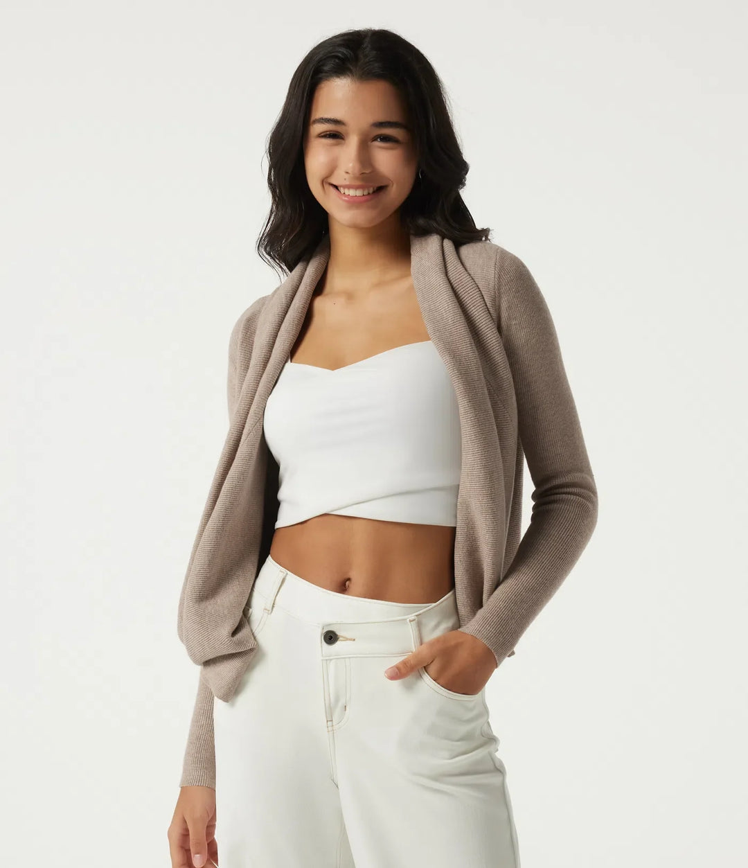 Cowl Neck Long Sleeve Stacked Casual Jumper