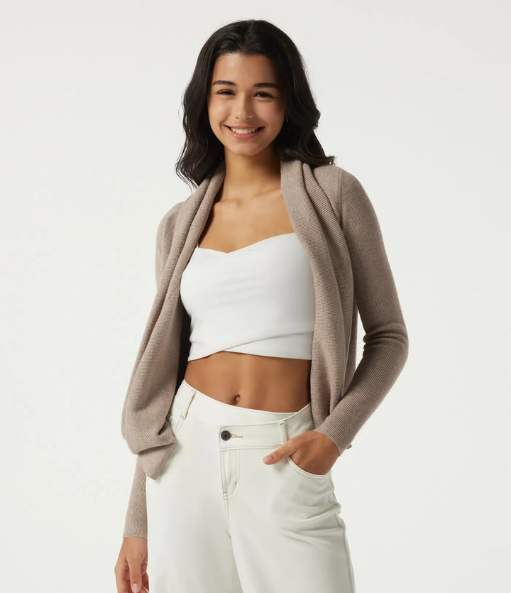 Cowl Neck Long Sleeve Stacked Casual Jumper