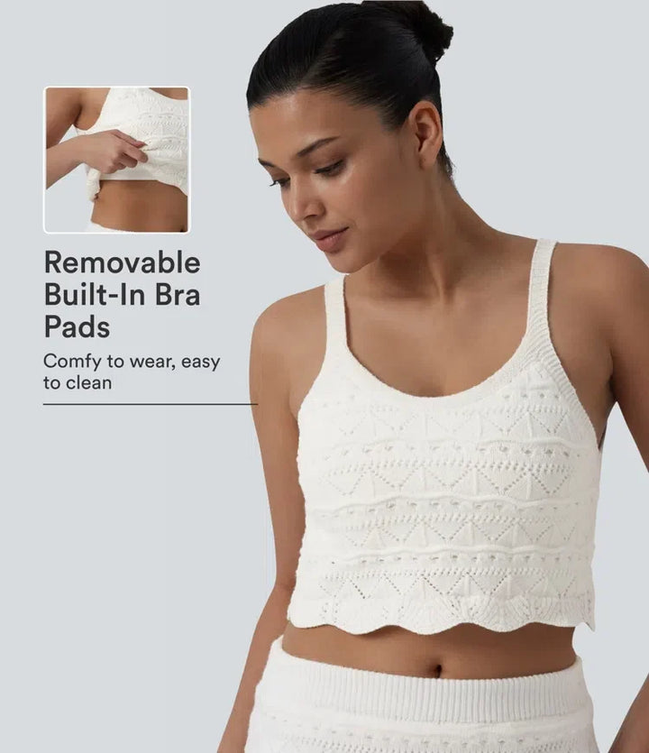 Round Neck Cropped Jumper Vest
