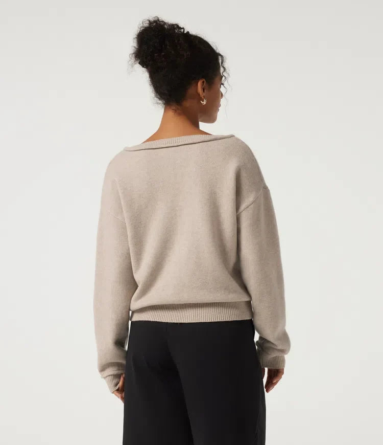 V Neck Long Sleeve Casual Jumper