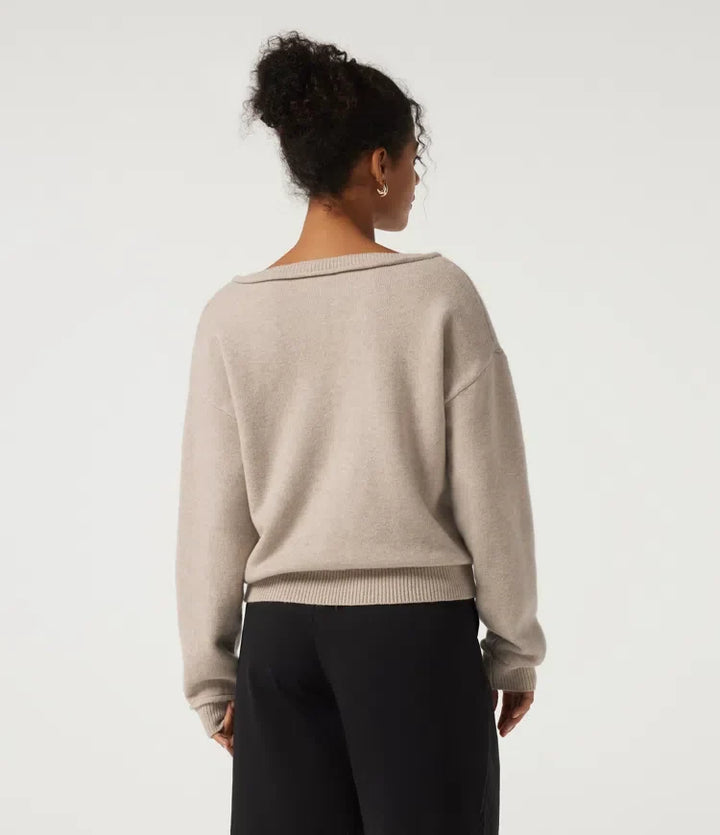 V Neck Long Sleeve Casual Jumper